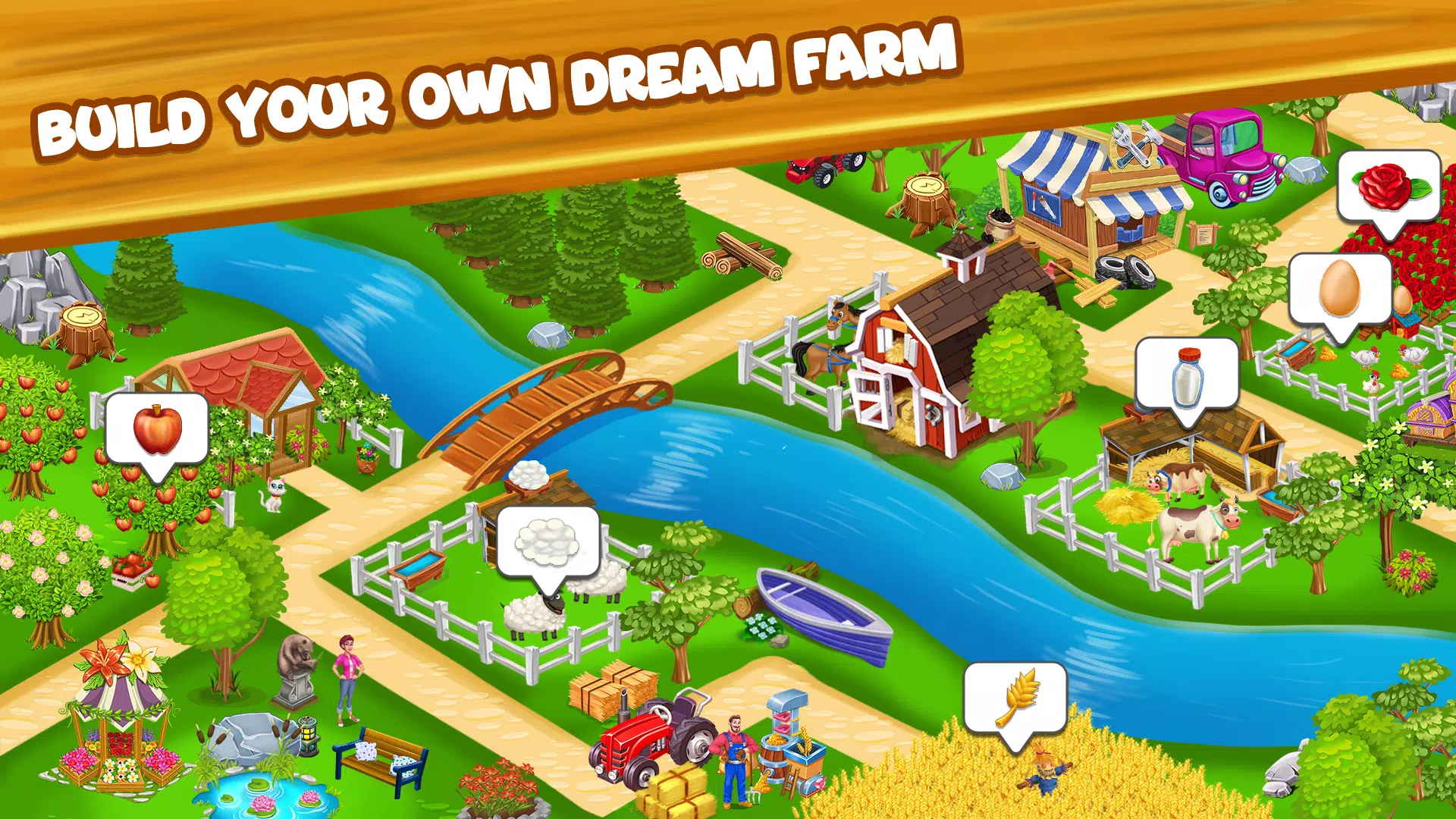 Farm Day Farming Offline Games 螢幕截圖 1