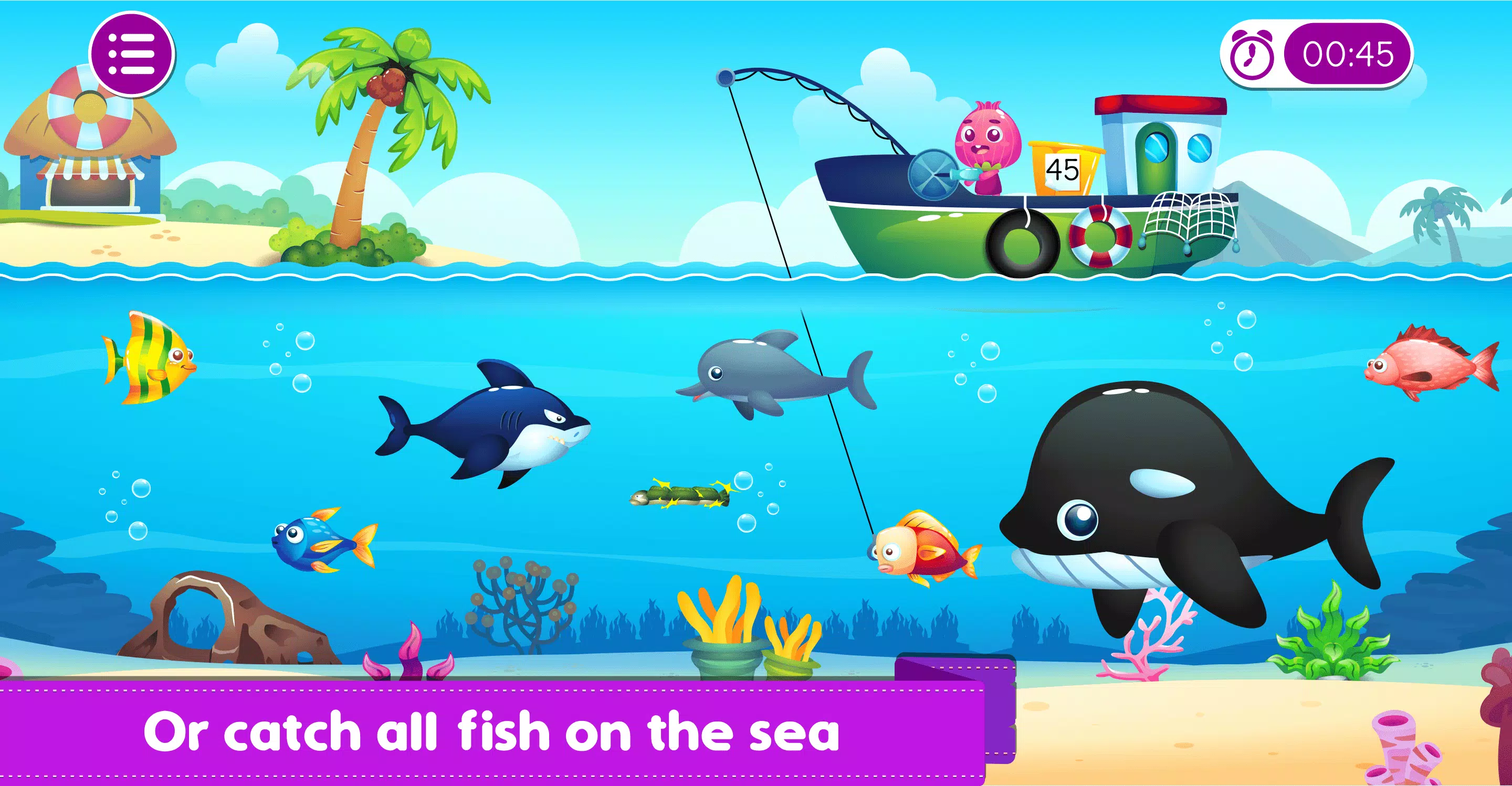 Marbel Fishing - Kids Games Ảnh chụp màn hình 3