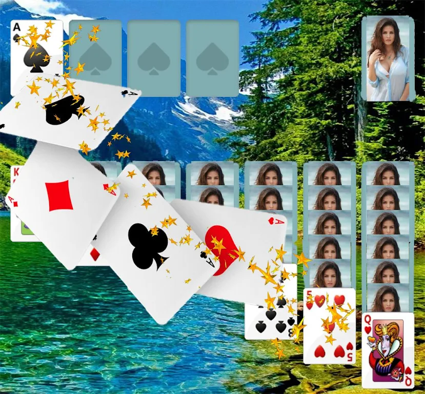 Russian Solitaire..Косынка Фото Квест Captura de tela 3