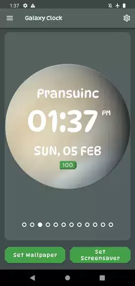 Galaxy Clock Live Wallpapers 螢幕截圖 3