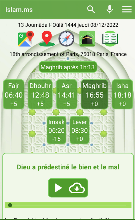 Islam.ms Prayer Times & Qiblah Screenshot 0