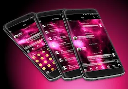 SMS Messages GlassNebula Theme स्क्रीनशॉट 0