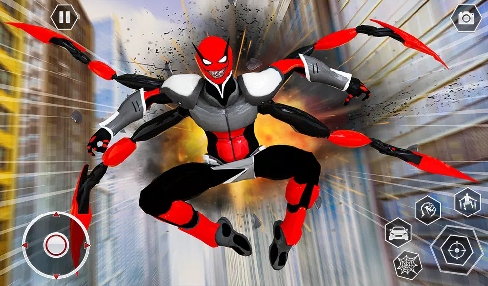 Black Spider Rope SuperHero 螢幕截圖 1