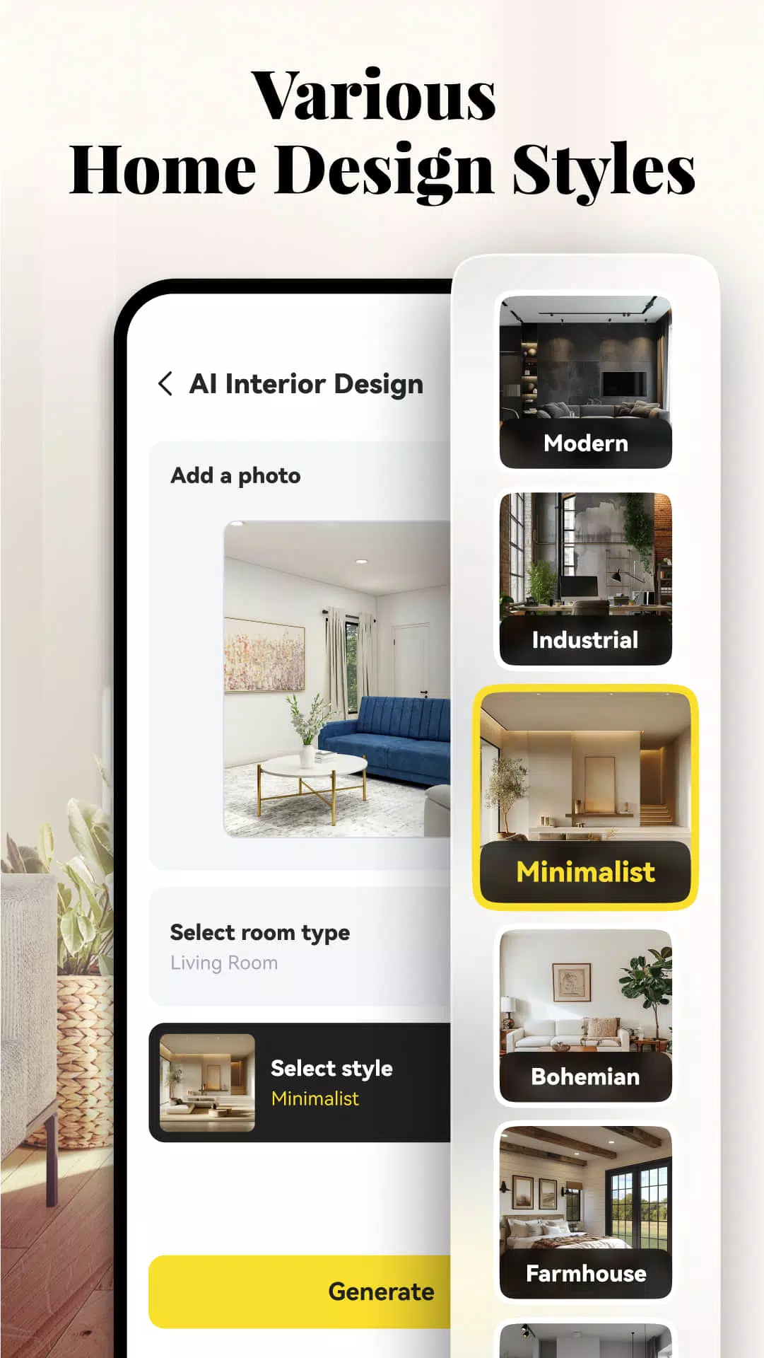 AI Home Design: Interior Decor Capture d'écran 2