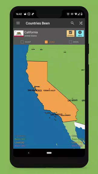 Countries Been: Visited Places Скриншот 1