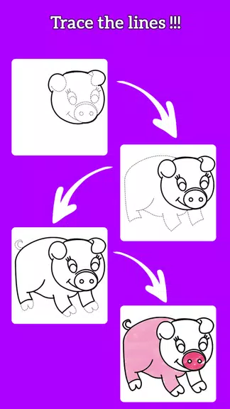 Learn To Draw Animals - Steps ภาพหน้าจอ 2