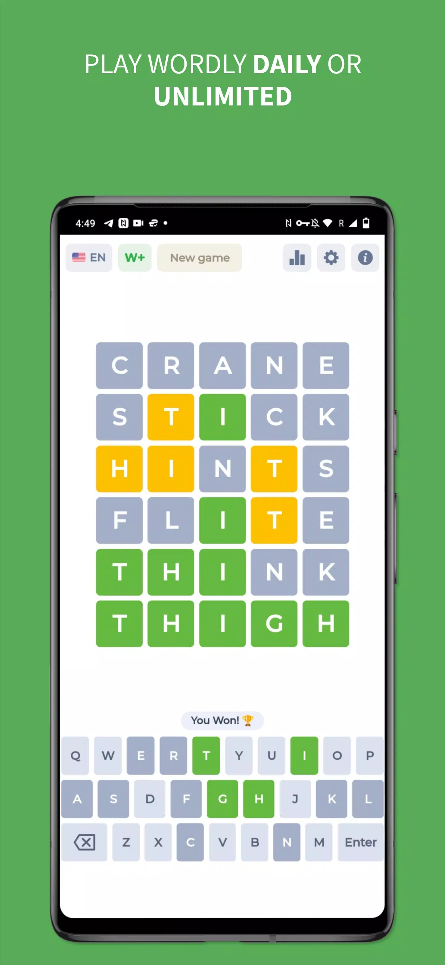 Wordy - Word Puzzle Game 스크린샷 0