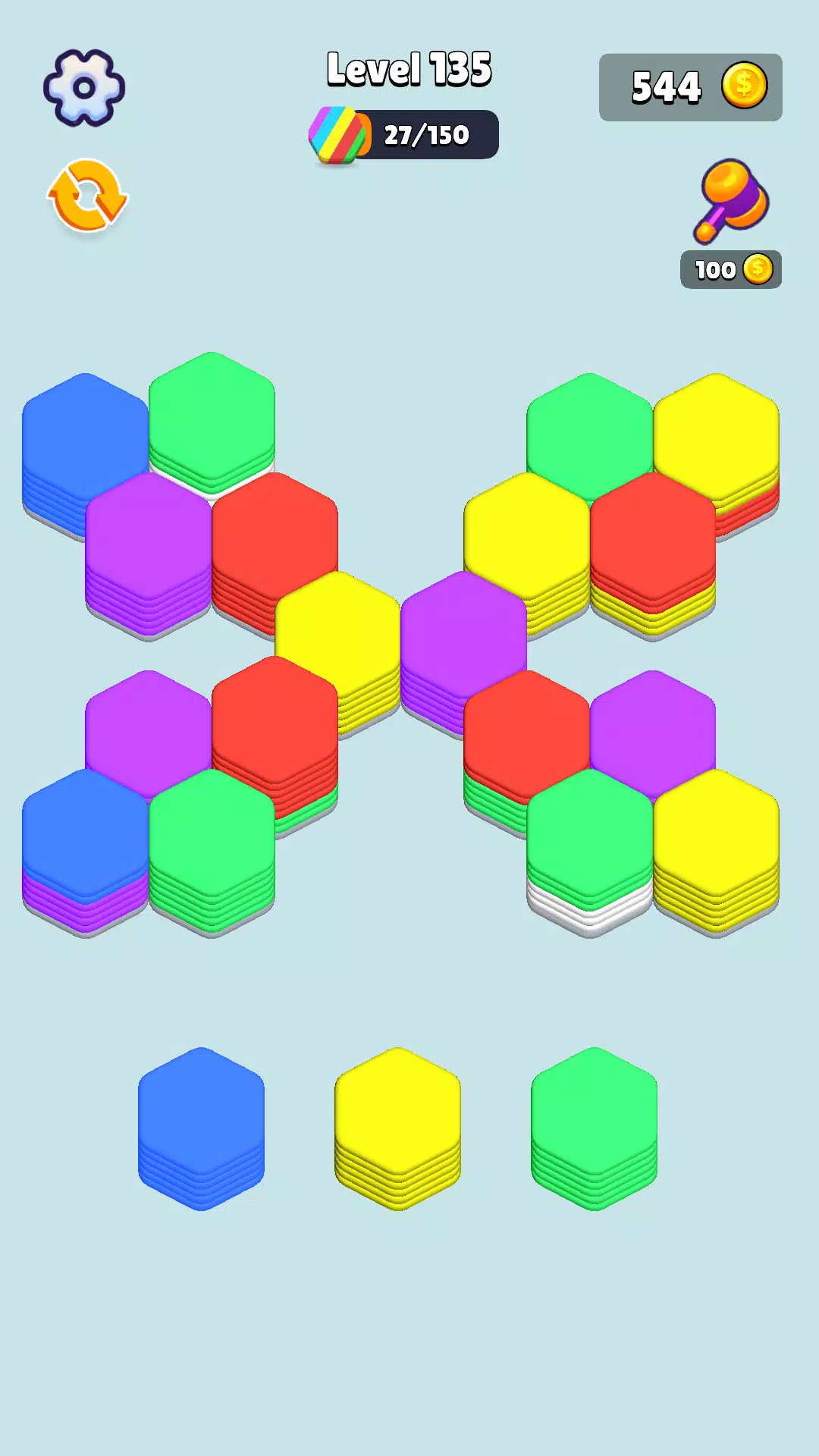 Stack Hexa Sort: Puzzle Match 스크린샷 3