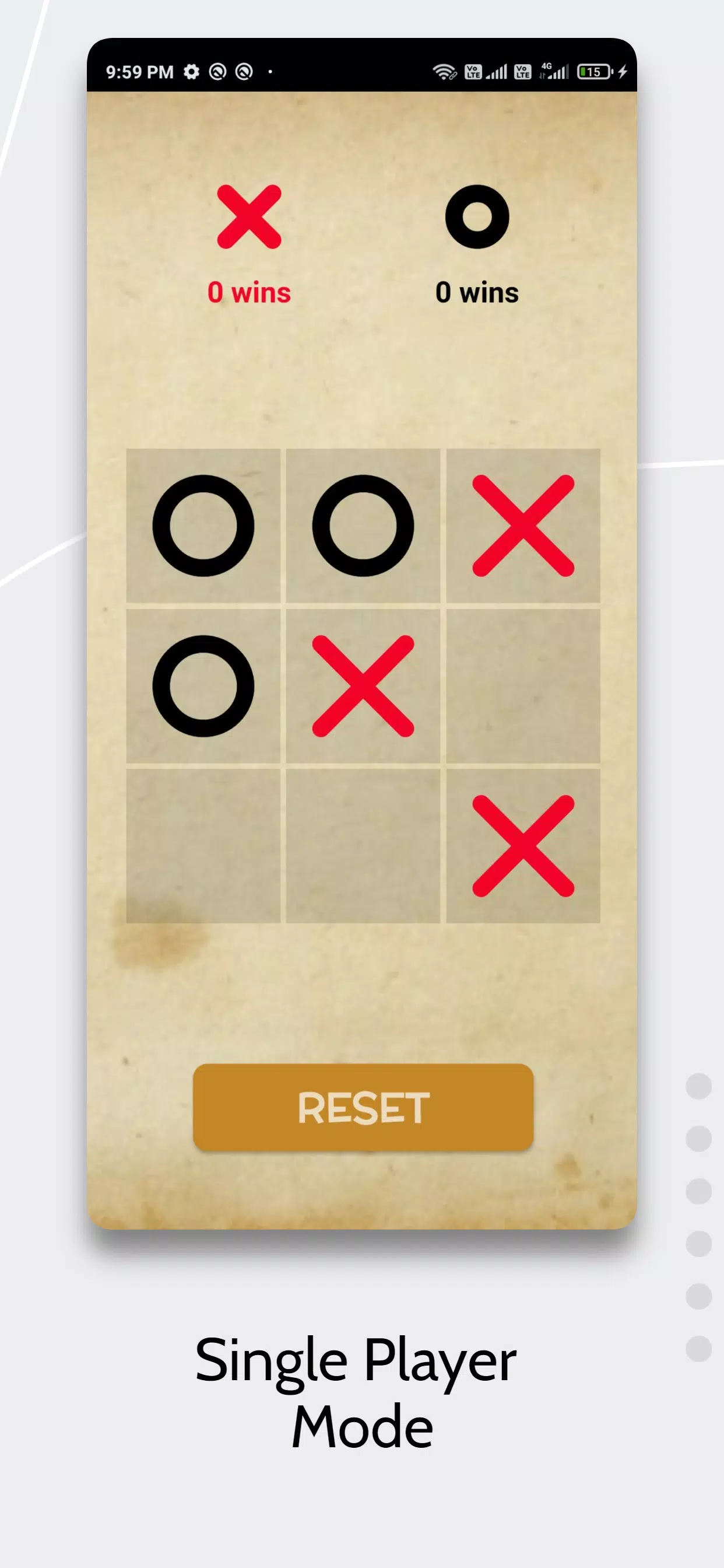 Tic Tac Toe AI Game 螢幕截圖 1