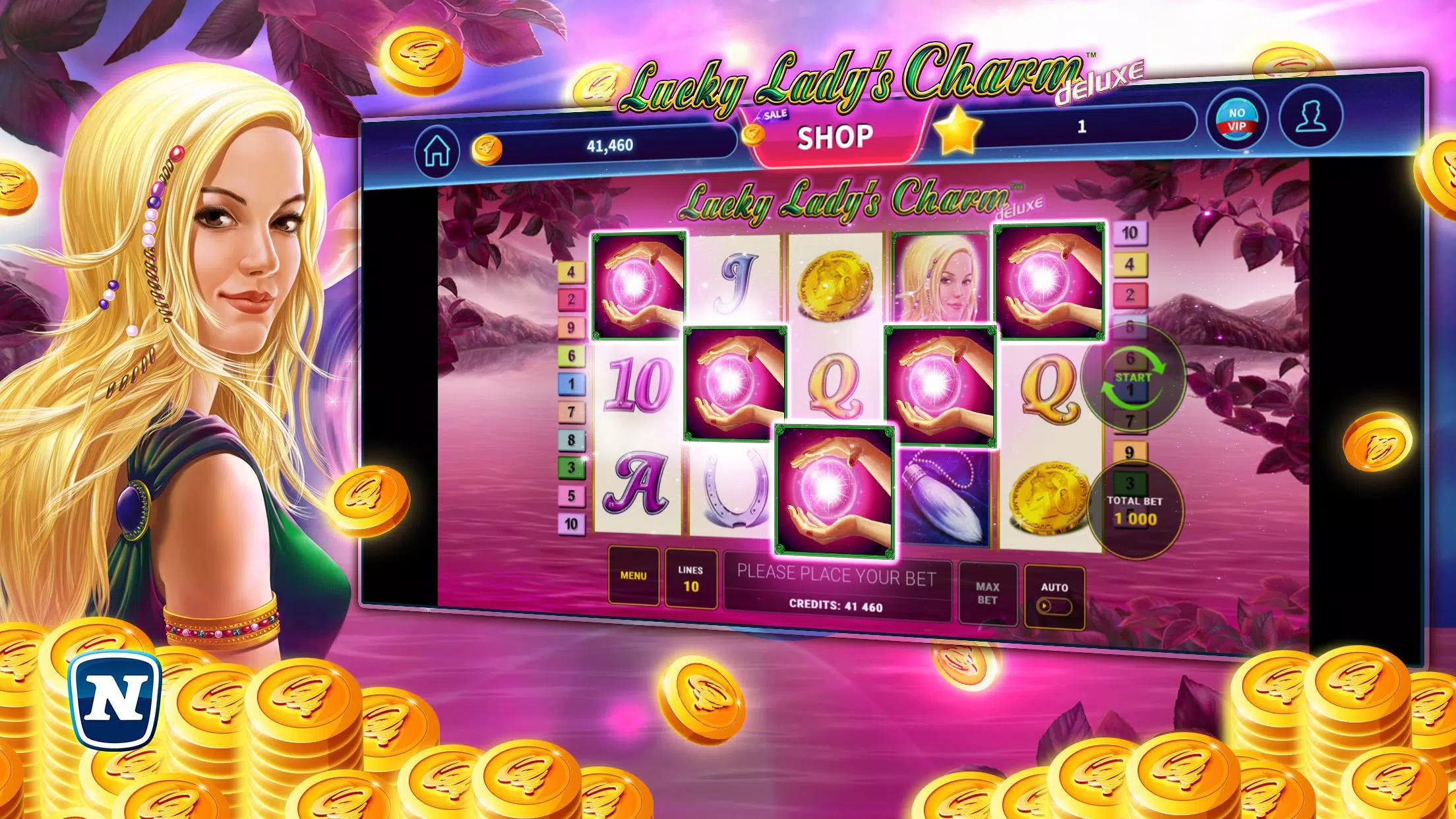 Lucky Lady’s Charm Deluxe Slot 스크린샷 0