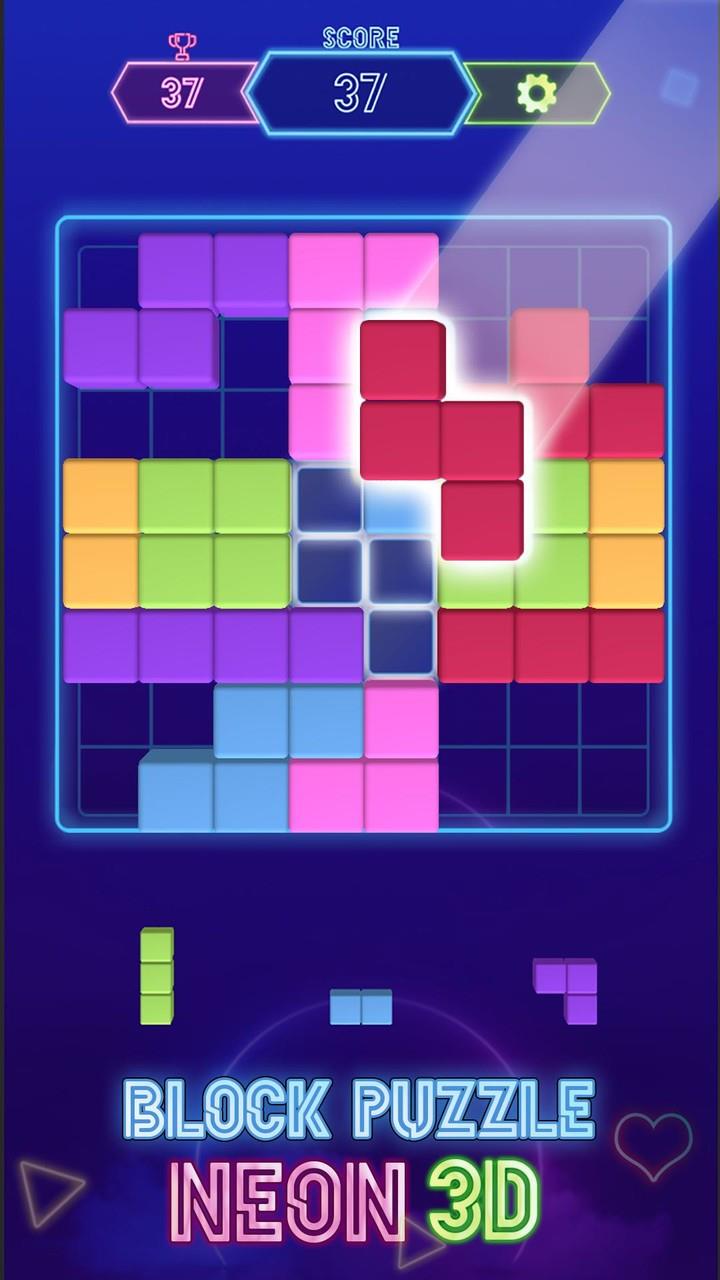 Block Neon 3D : Disco Puzzle 螢幕截圖 3
