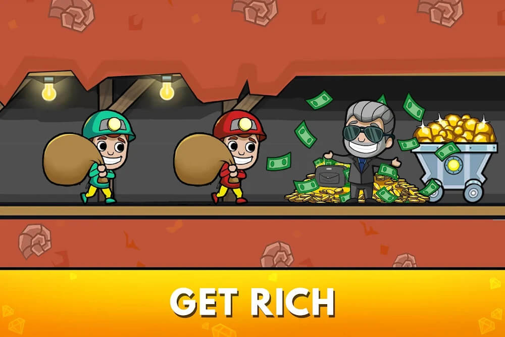 Idle Miner Tycoon Mod Zrzut ekranu 0