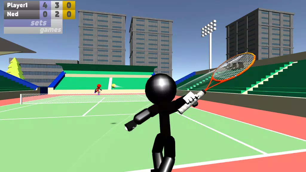 Stickman 3D Tennis Ekran Görüntüsü 1