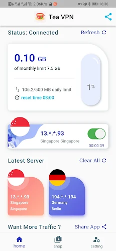 Tea VPN - Ikev2& WG Flutter VPN Screenshot 0