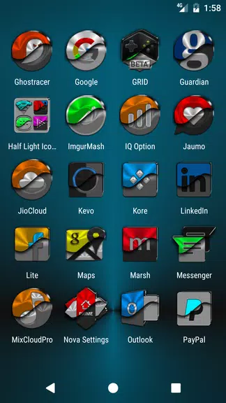 Half Light Icon Pack Capture d'écran 2