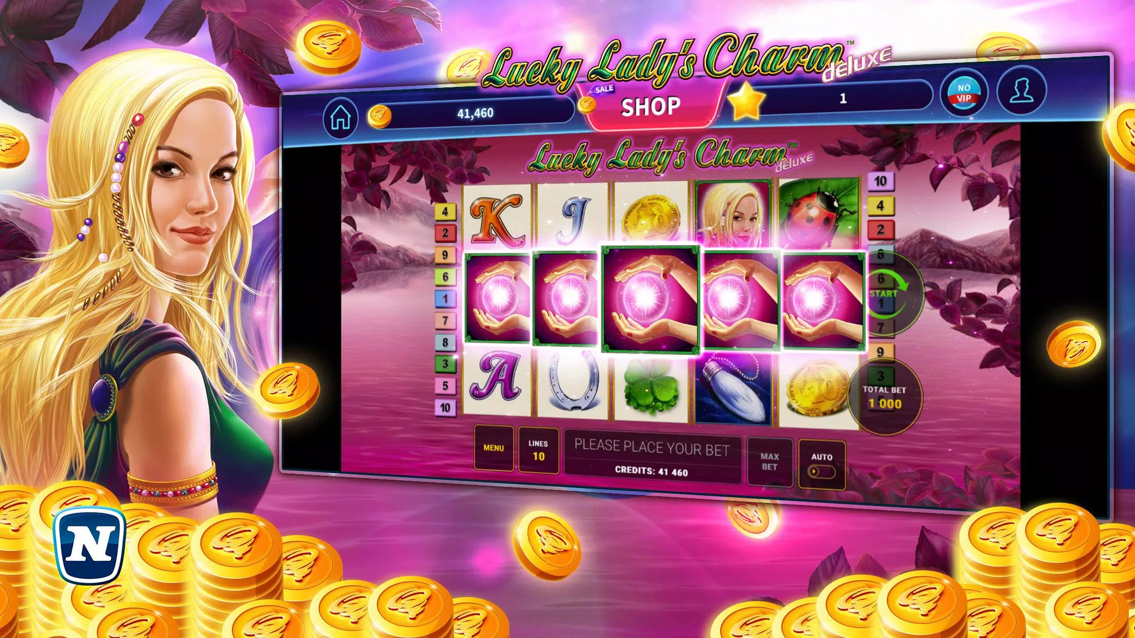 Lucky Lady’s Charm Deluxe Slot 스크린샷 2