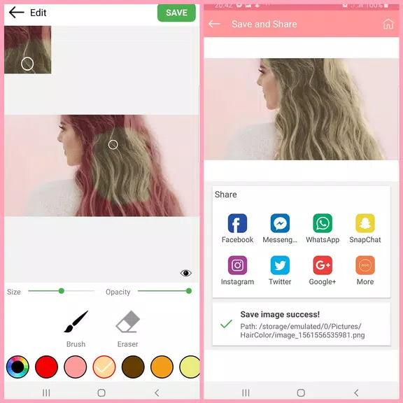 Hair Color Changer - Hair Dye 螢幕截圖 1