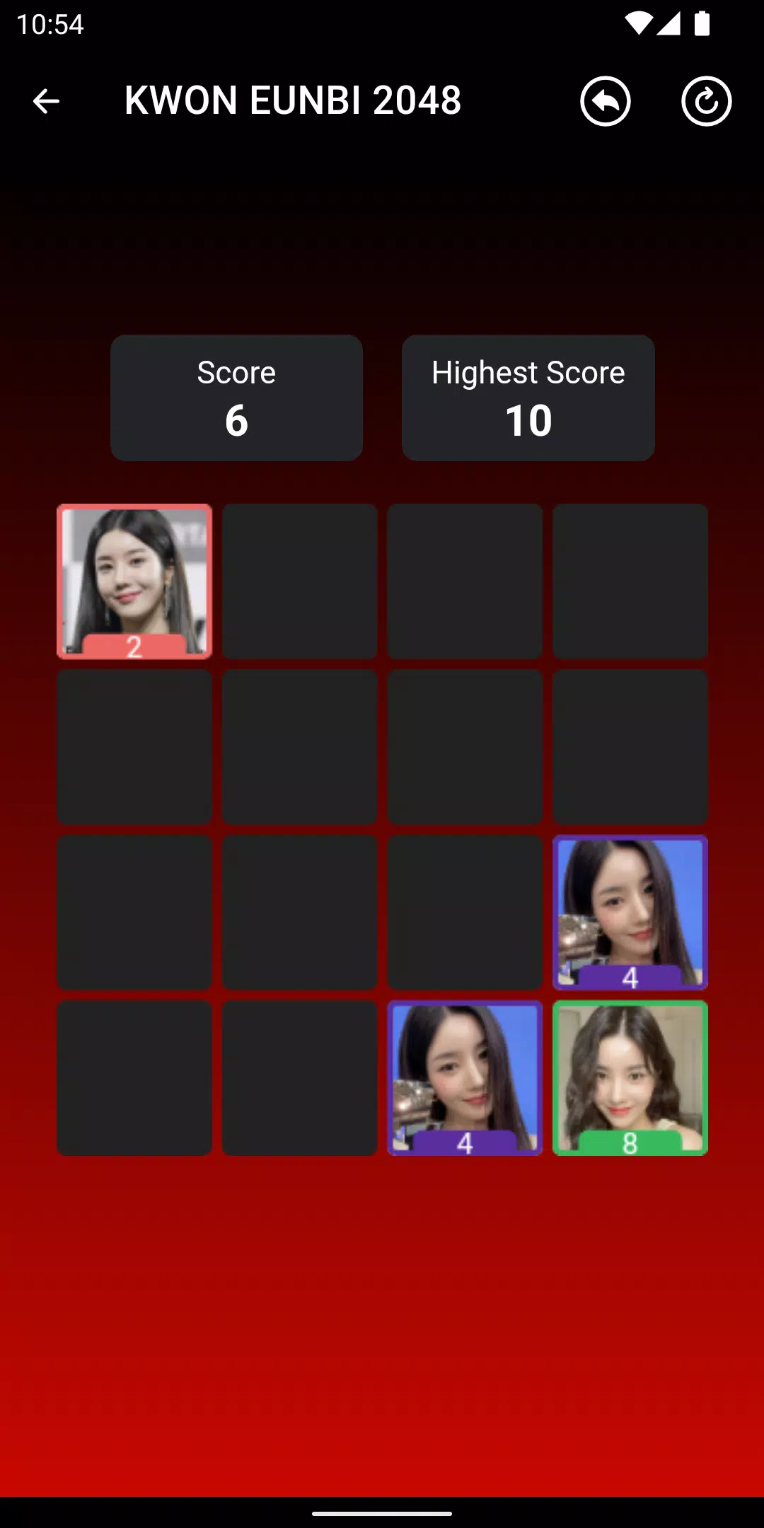 KWON EUNBI 2048 Game Скриншот 3