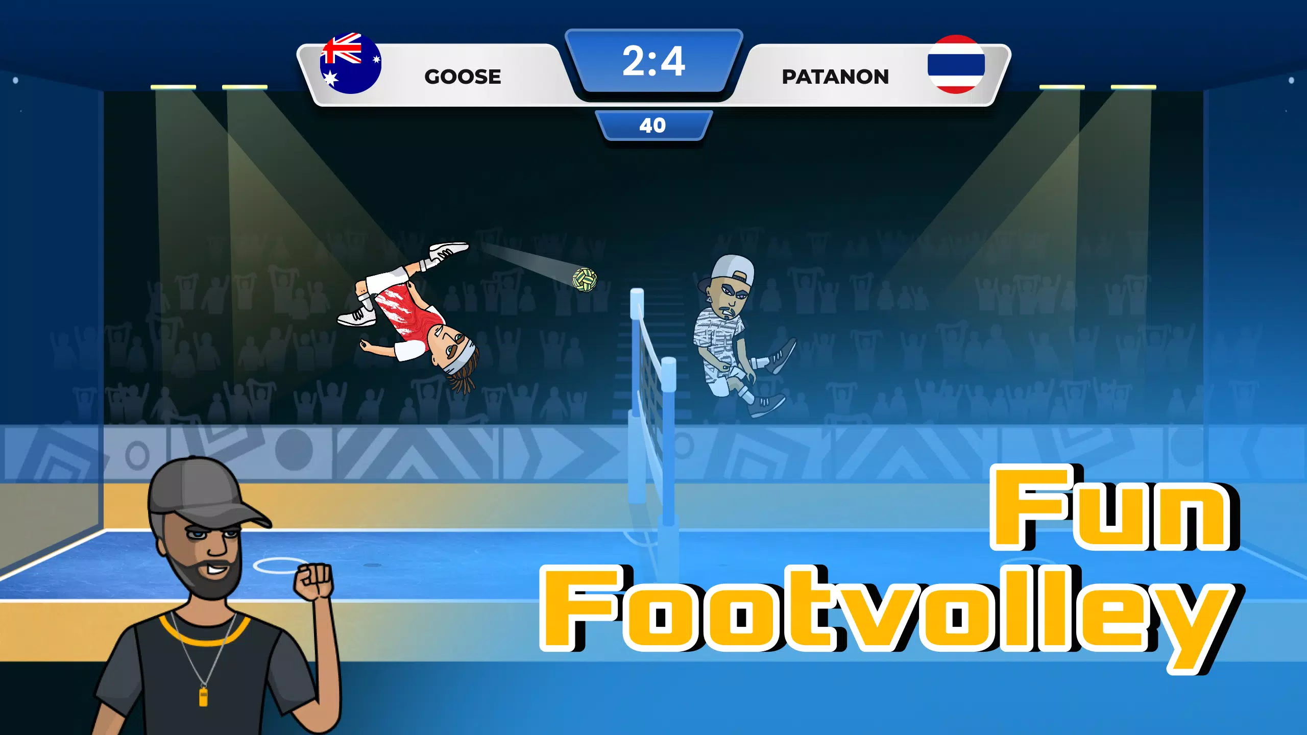 Soccer Spike - Kick Volleyball Screenshot 0