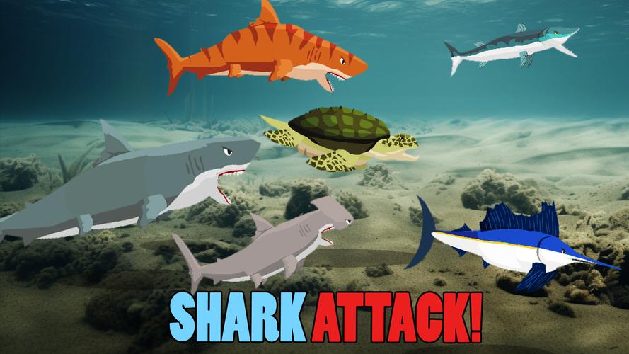 Shark Fights Sea Creatures Tangkapan skrin 0