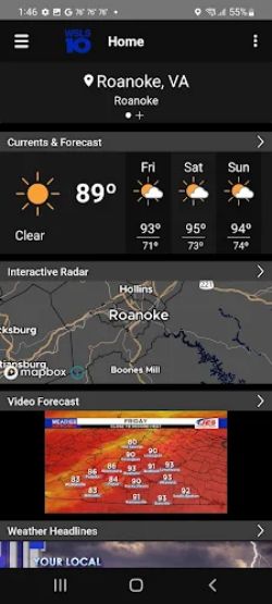 WSLS 10 Roanoke Weather Скриншот 0