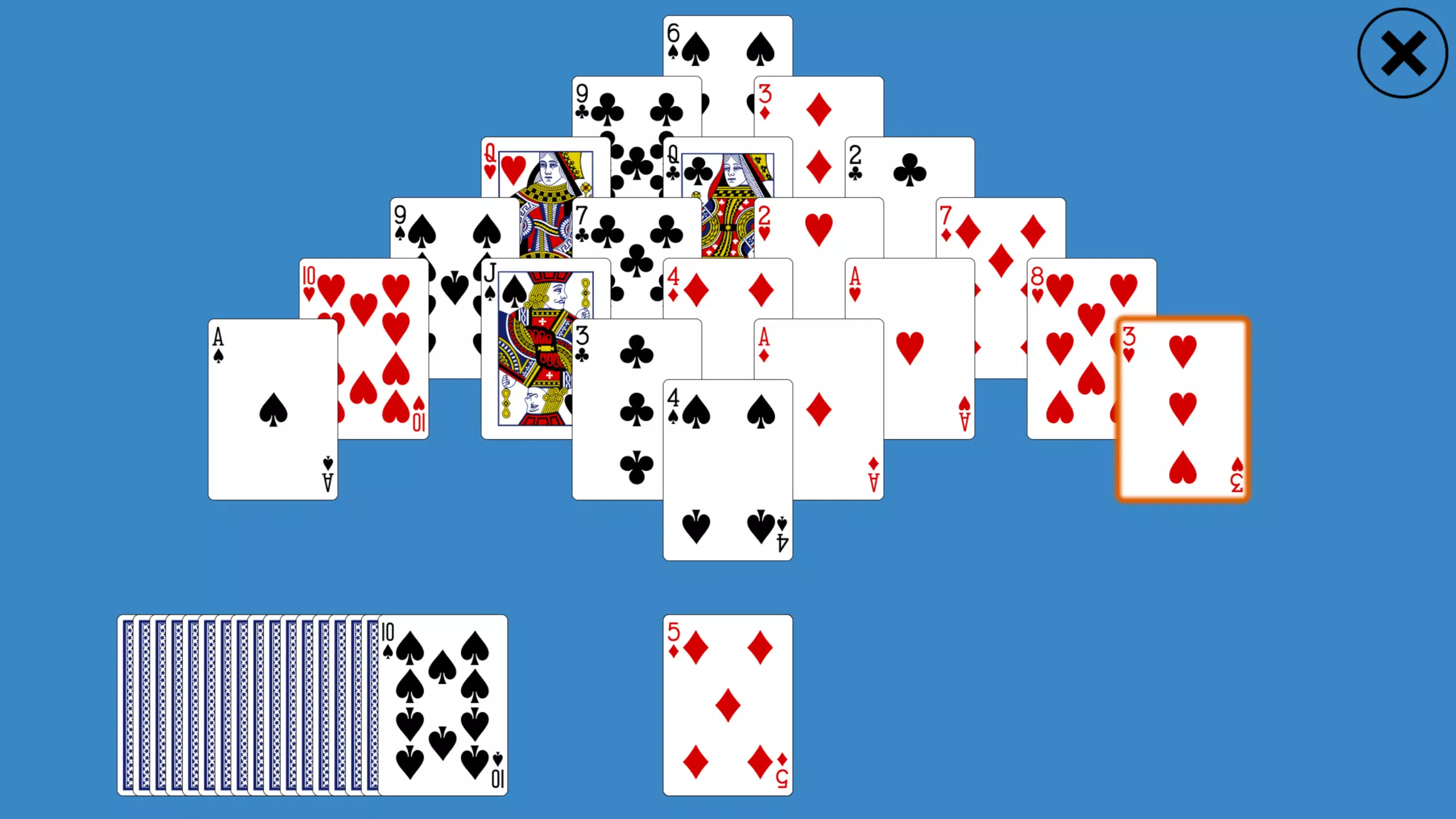 Classic Pyramid Solitaire Скриншот 1