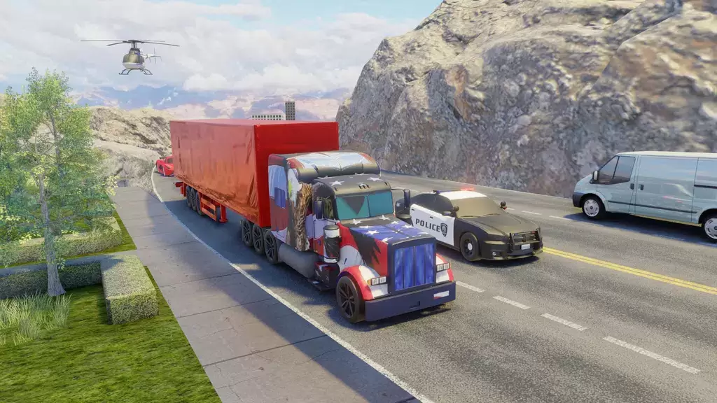 Usa Truck Simulator Car Games Schermafbeelding 1