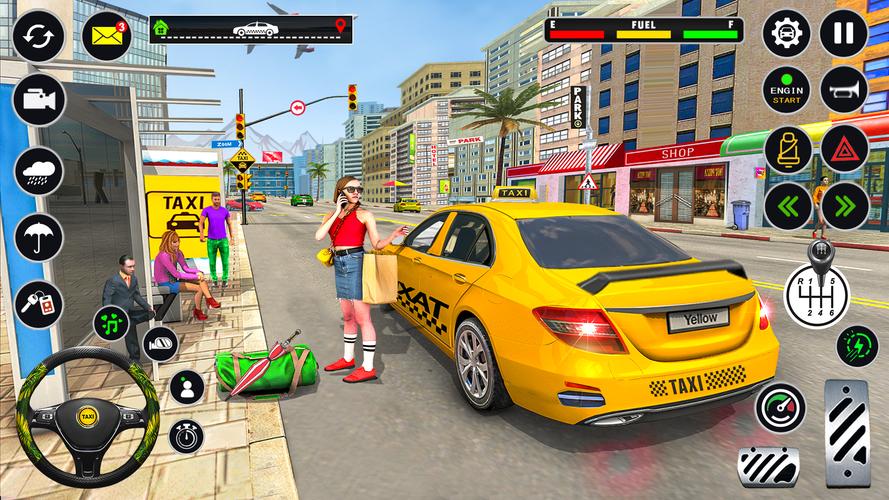 US Taxi Car Parking Simulator Ekran Görüntüsü 1