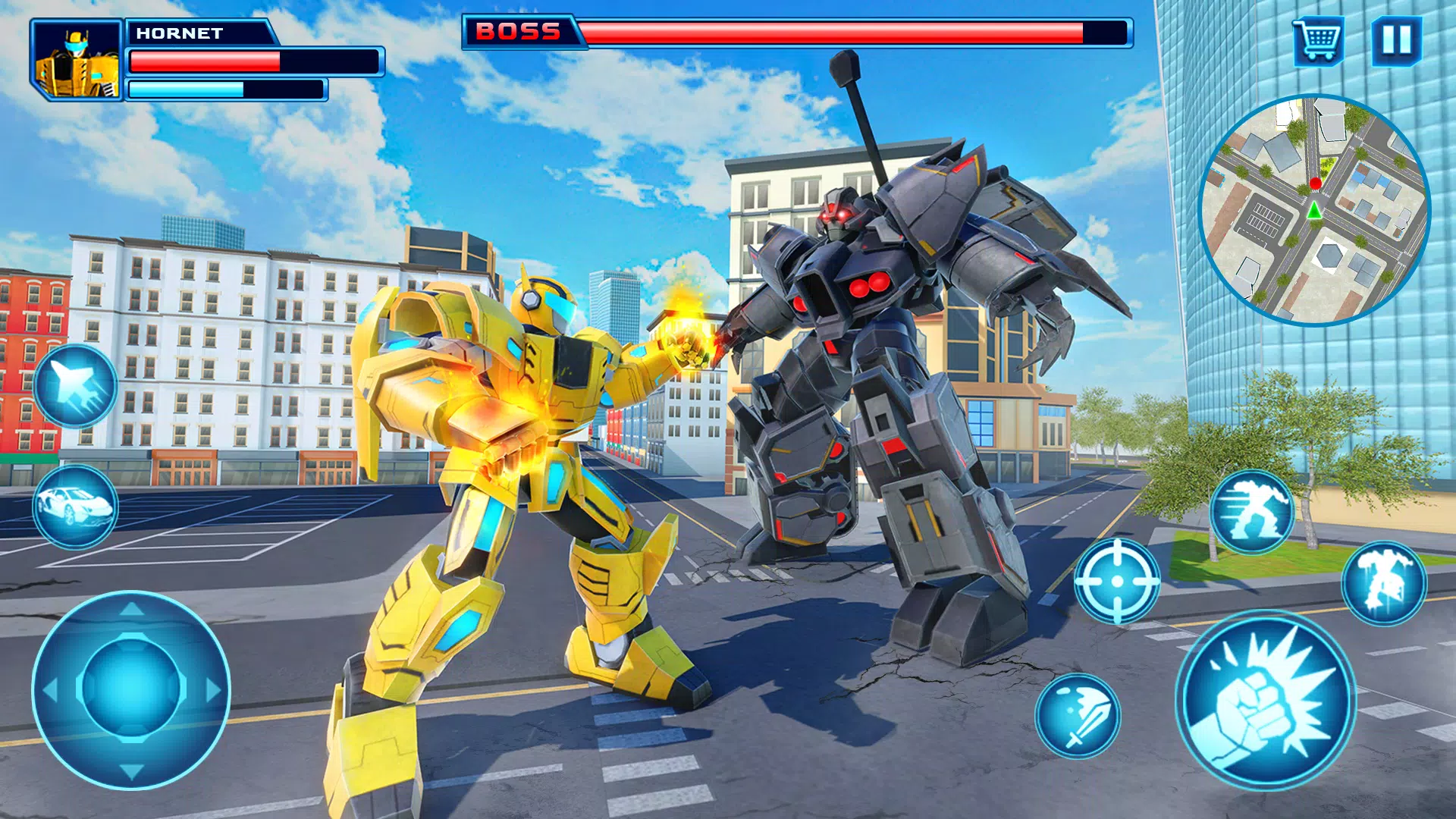 Robot Car Transform Fight Game Ảnh chụp màn hình 0