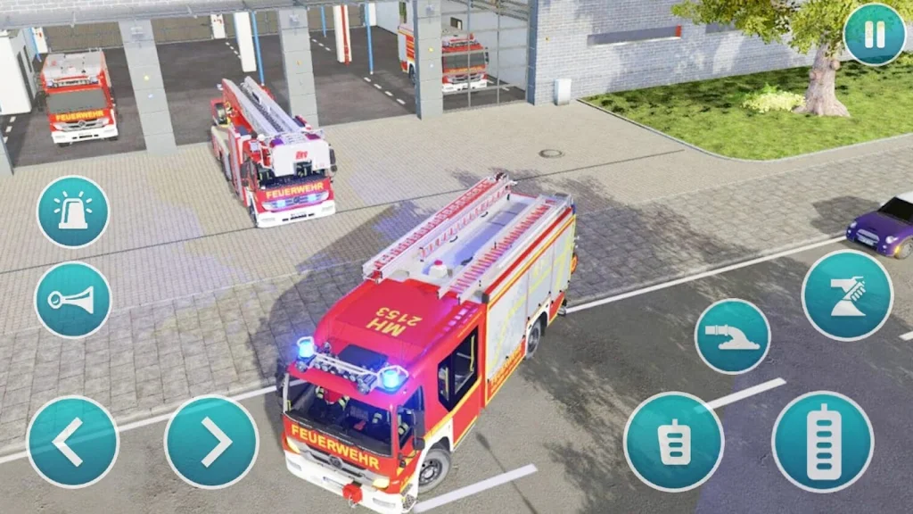 Emergency Police Fire Truck 3d Schermafbeelding 3