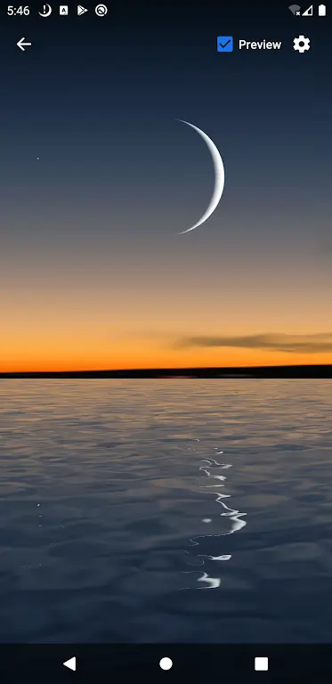 Schermata Moon Over Water Live Wallpaper 0