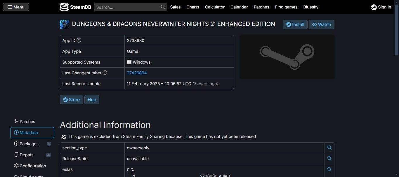 Les mineurs de données ont trouvé la page Steam de Neverwinter Nights 2 Remaster