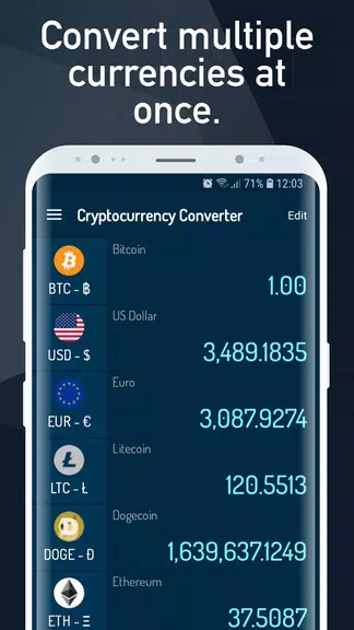 Cryptocurrency Rate Converter Ảnh chụp màn hình 2