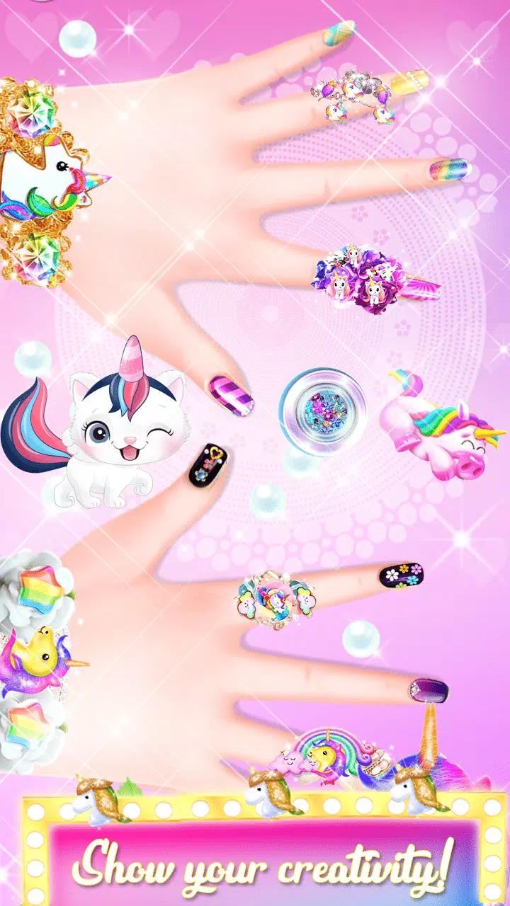 Unicorn Acrylic Nails Makeover Capture d'écran 3