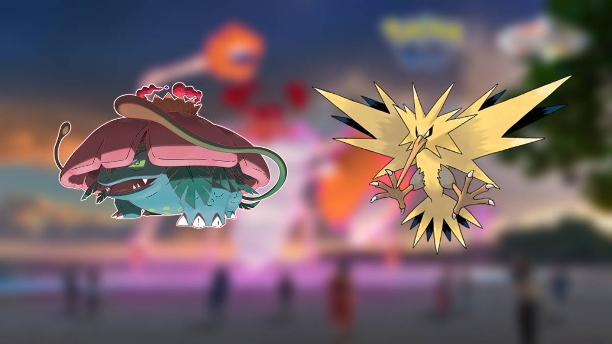 Venusaur & Zapdos, de beste tellers voor Gigantamax Kingler in Pokémon Go