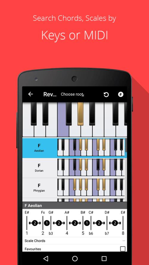 Piano Chord, Scale, Progressio 螢幕截圖 2