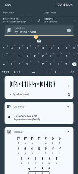 Write in Runic (Runes writer) 螢幕截圖 0
