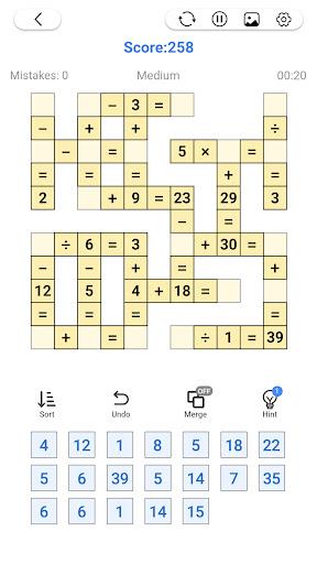 Schermata Math Number: Cross Math Puzzle 3