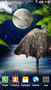 Tropical Night Live Wallpaper Captura de tela 1