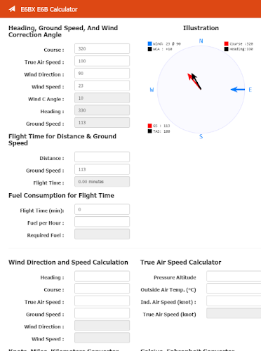 E6BX E6B Calculator Скриншот 0