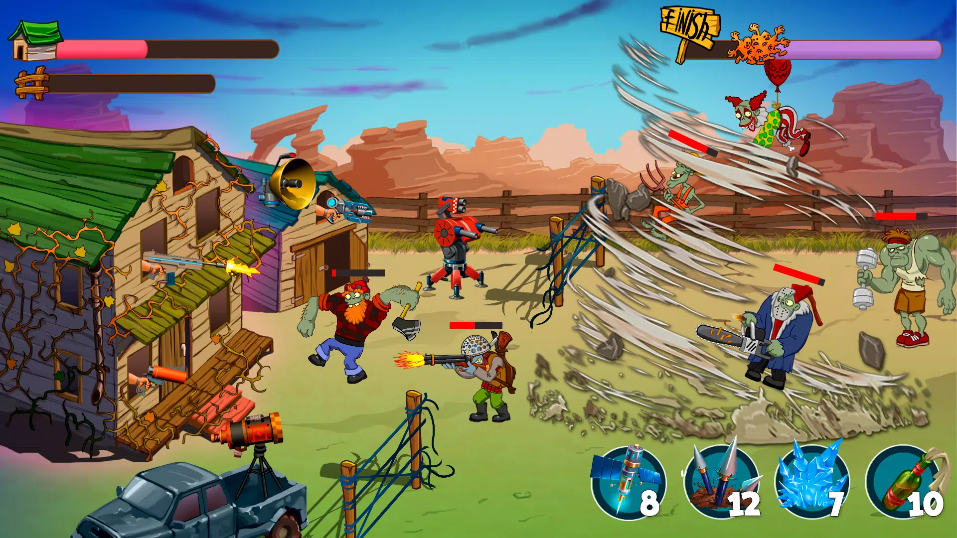 Zombie Rush Village Defense Screenshot 0