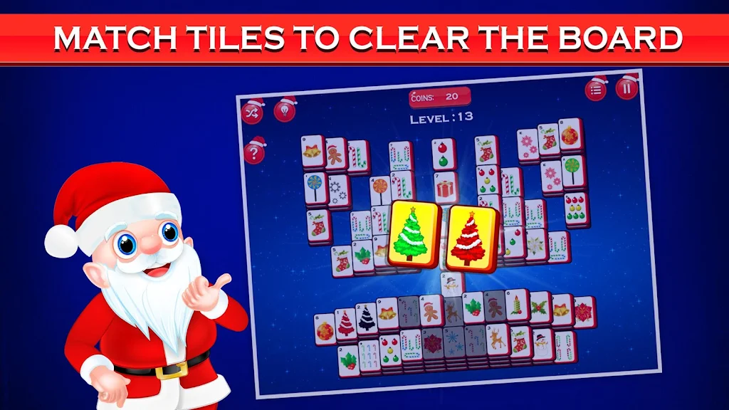 Mahjong Deluxe - Christmas Fun Ảnh chụp màn hình 1