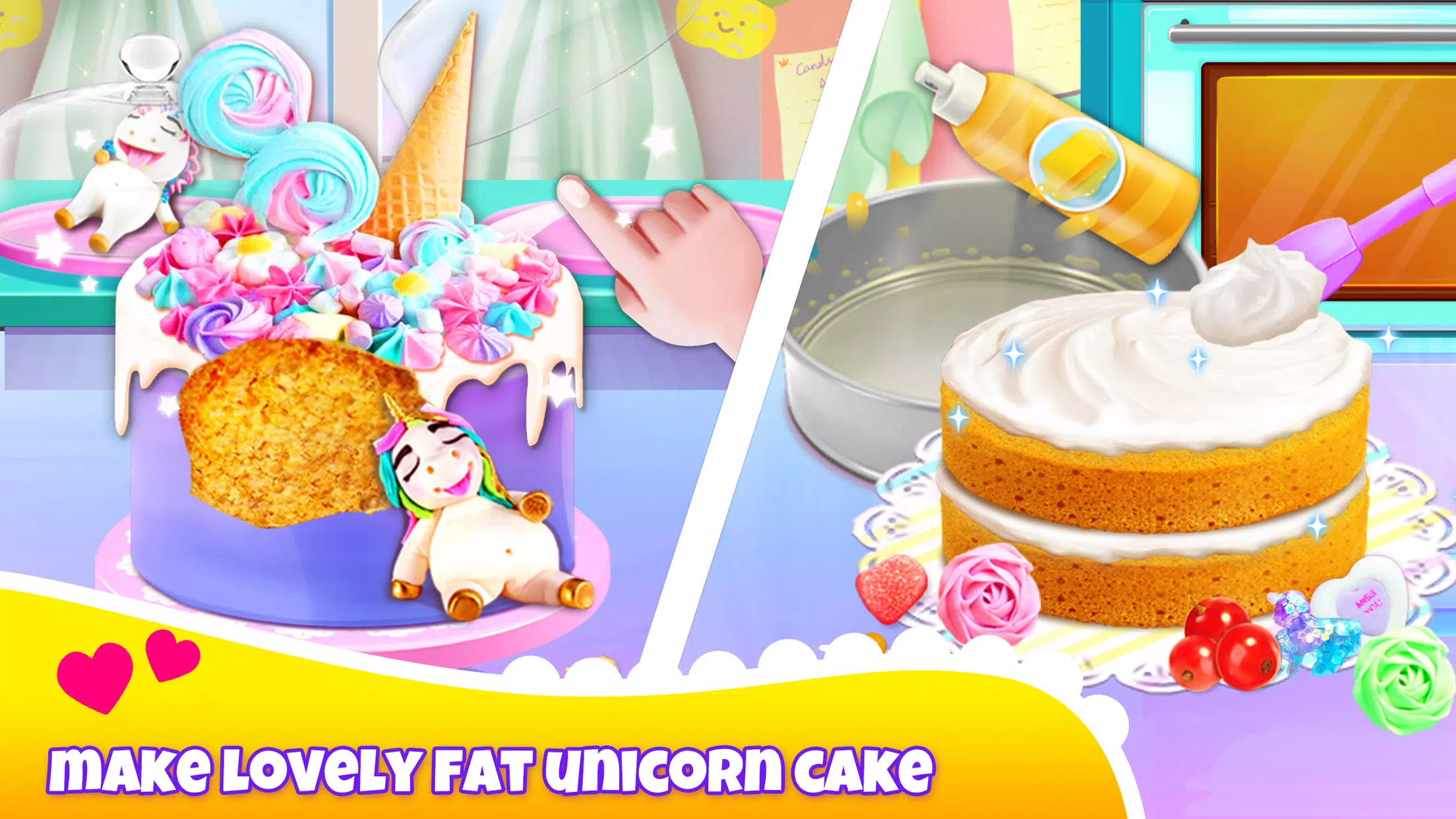 Girl Games: Unicorn Cooking ภาพหน้าจอ 1