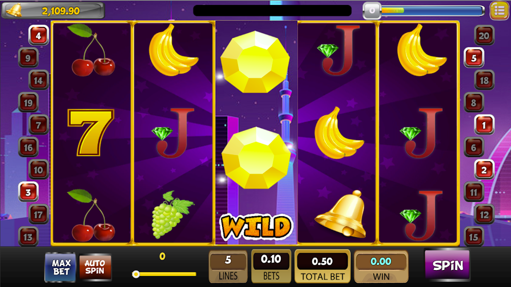 SlotMan - Free Classic Vegas Slot Machine 777 Schermafbeelding 1
