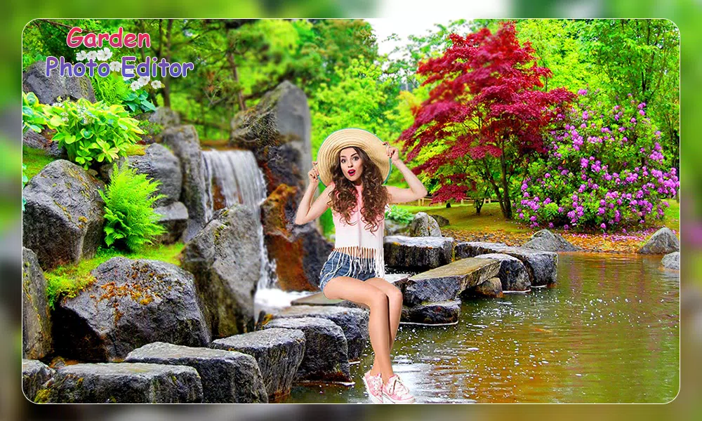 Garden Photo Frame Editor Screenshot 0