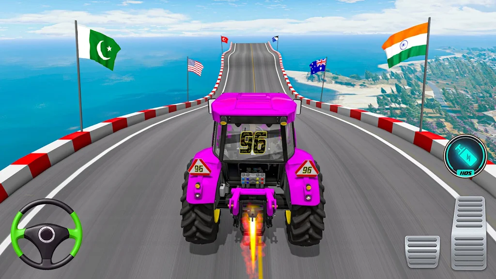 Mega Ramp Tractor Stunt Game ภาพหน้าจอ 3