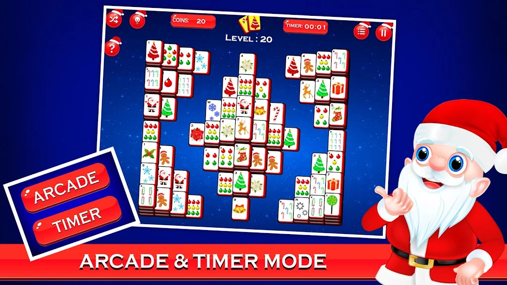 Mahjong Deluxe - Christmas Fun Ảnh chụp màn hình 2