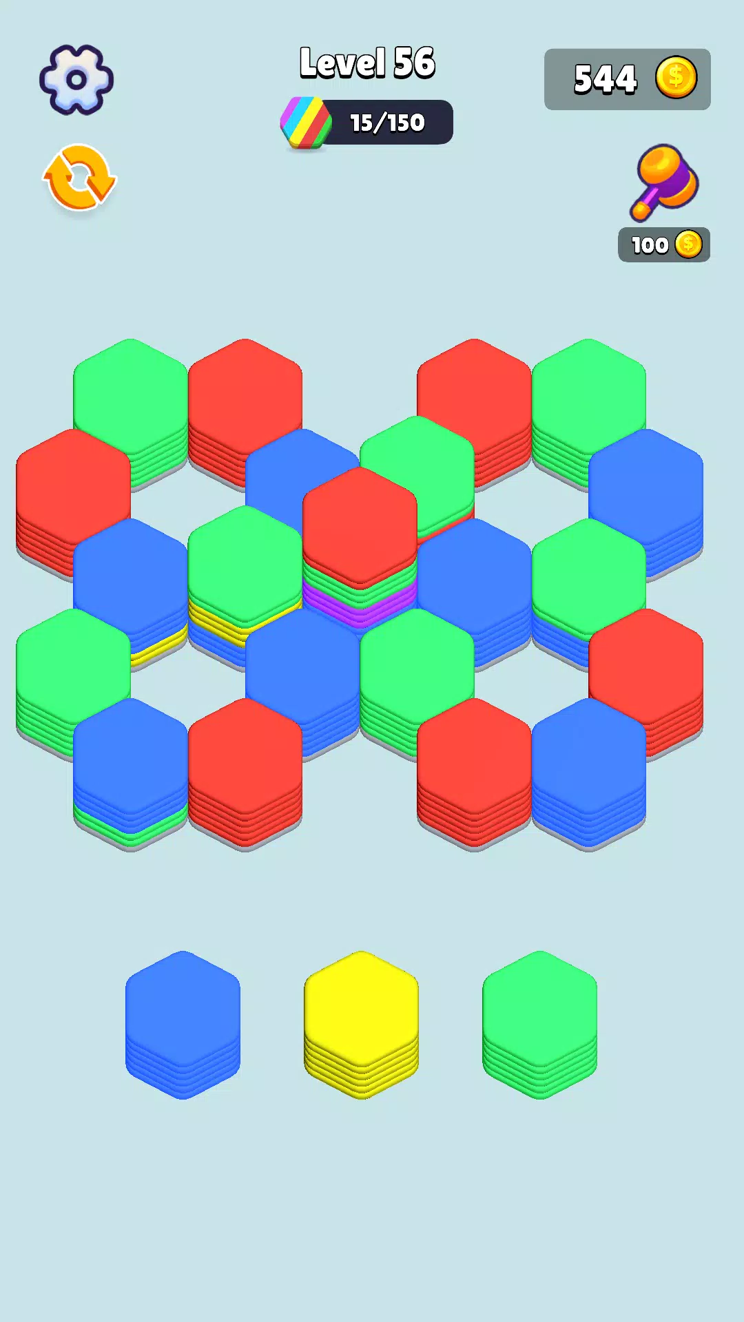 Stack Hexa Sort: Puzzle Match Zrzut ekranu 1