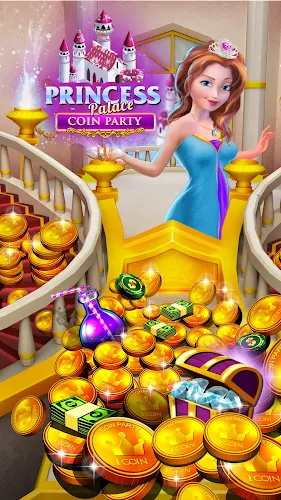 Princess Gold Coin Dozer Party Tangkapan skrin 1