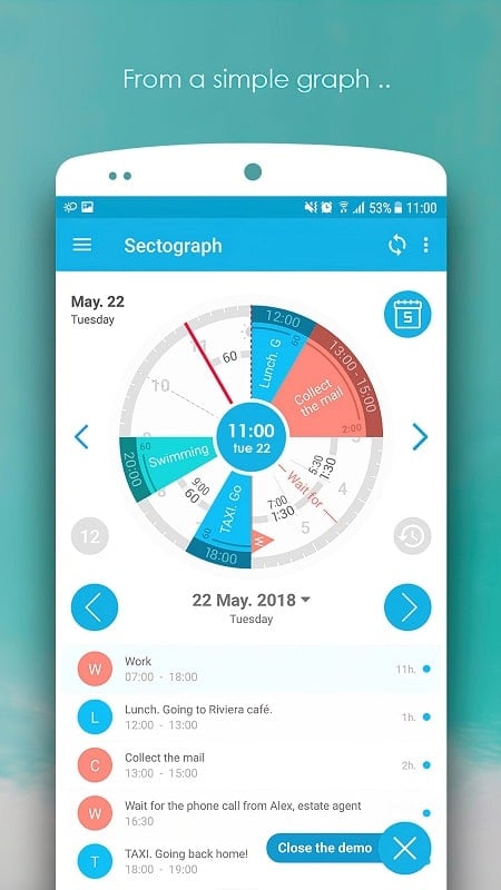 Sectograph. Day & Time planner 螢幕截圖 2